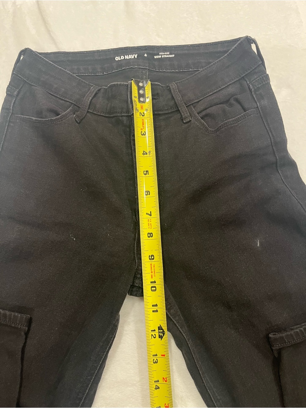 Old Navy Black High-Rise Wow Straight Jeans - Size 4 - Picture 4 of 7